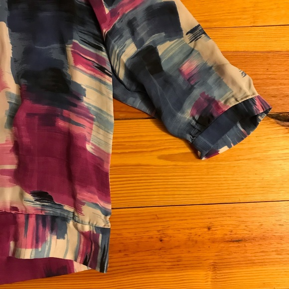 Anne Klein Purple Blue Silk 3/4 Sleeve Blouse, EUC, M - Picture 6 of 15